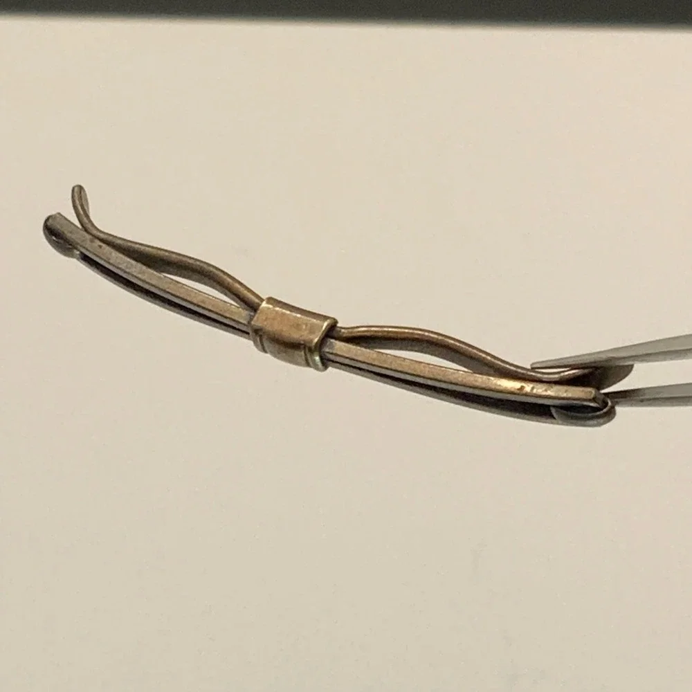 Vintage Swank Sterling Silver Collar Stay Multi-Wire Tie Bar Clasp Accessory